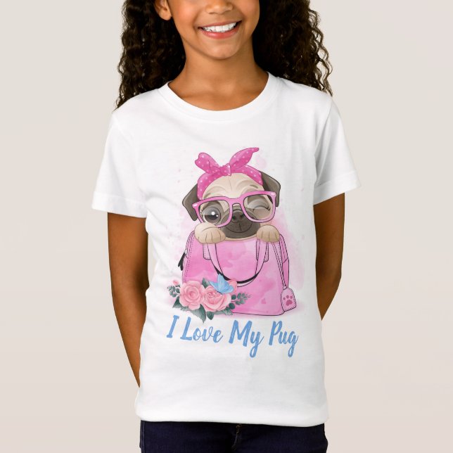 Camiseta Amo Mi Pug (Anverso)