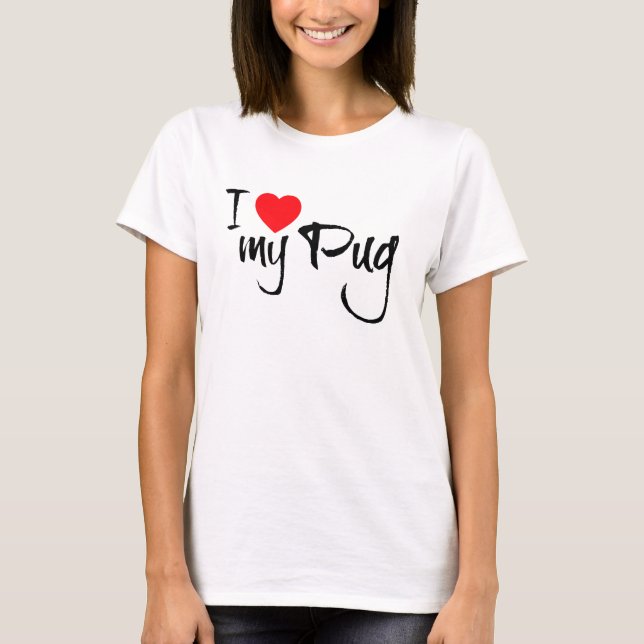 Camiseta Amo Mi Pug (Anverso)