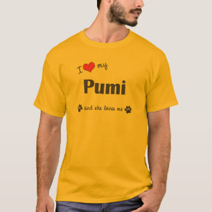Camiseta Amo mi Pumi (el perro femenino)