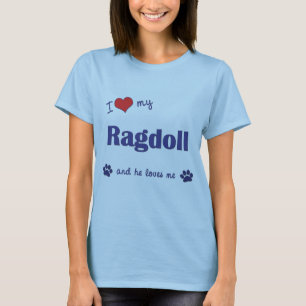 Camiseta Amo mi Ragdoll (el gato masculino)