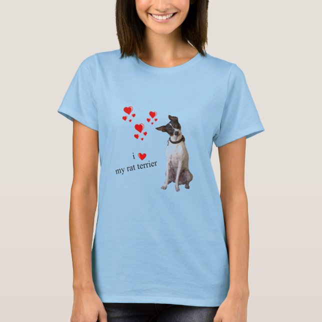 Camiseta Amo mi Rat Terrier (Anverso)