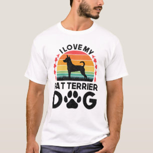 Camiseta Amo Mi Rat Terrier Dog Retro Vintage