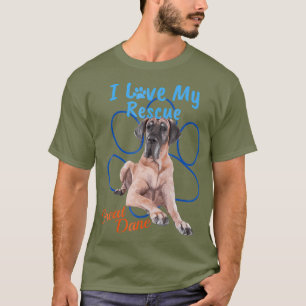 Camiseta Amo Mi Rescate Gran Canalla Guay Adoptado Perro