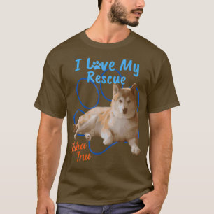 Camiseta Amo Mi Rescate Shiba Inu Perro Adoptado Por Guay