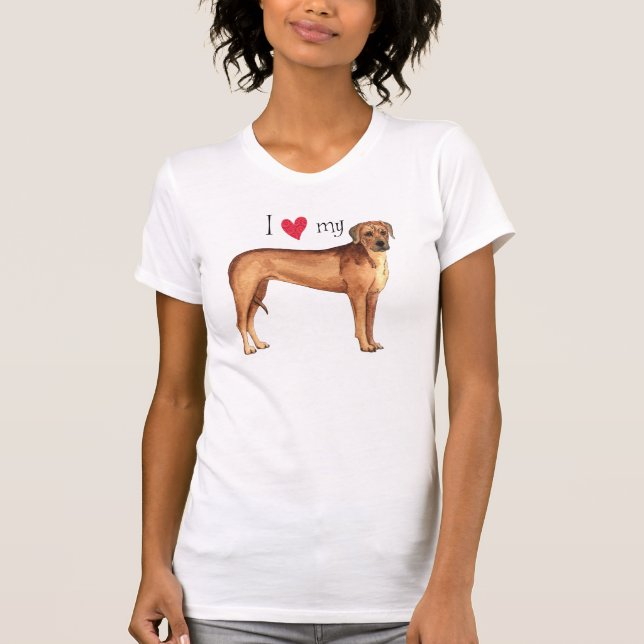 Camiseta Amo mi Rhodesian Ridgeback (Anverso)