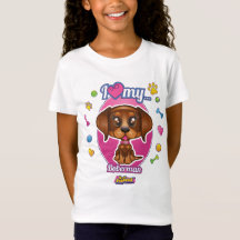 Amo mi ropa del Doberman (el Doberman rojo)