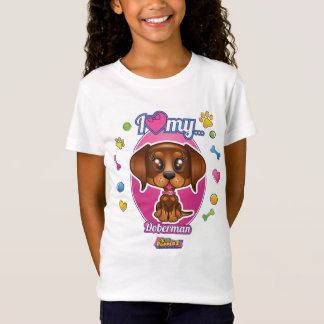 Camiseta Amo mi ropa del Doberman (el Doberman rojo)