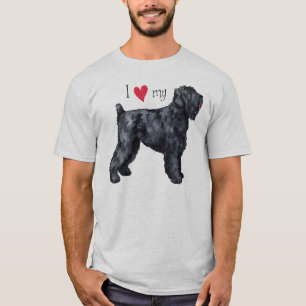 Camiseta Amo mi ruso negro Terrier