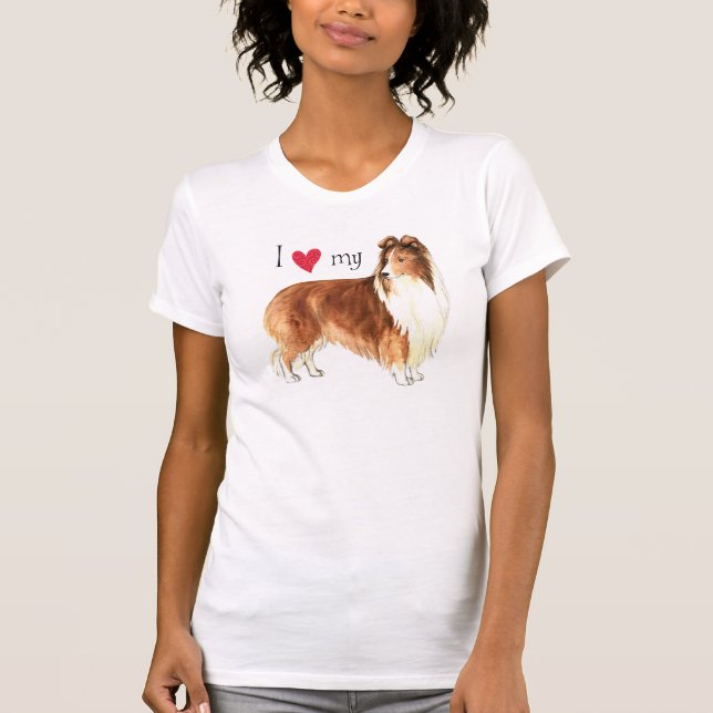 Camiseta Amo mi Sheltie (Anverso)