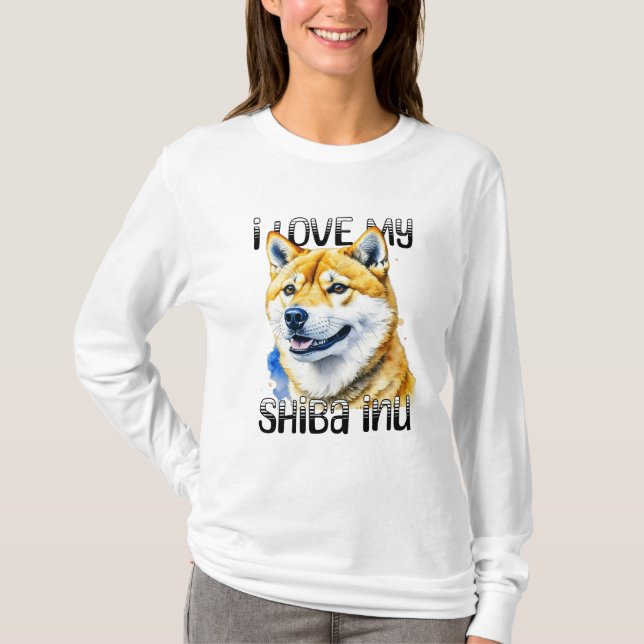 Camiseta Amo Mi Shiba Inu | Propietario de perros (Anverso)