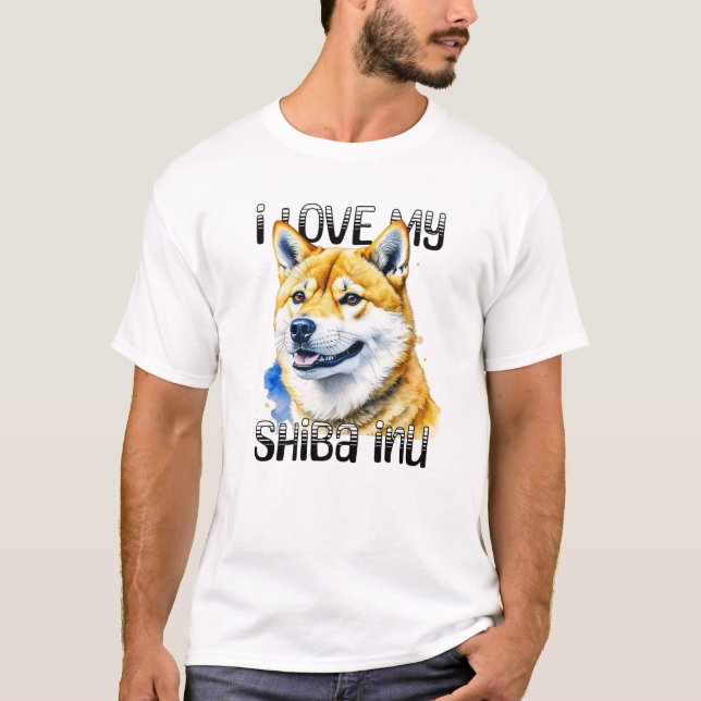 Camiseta Amo Mi Shiba Inu | Propietario de perros (Anverso)