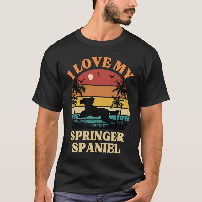 Camiseta Amo mi Springer Spaniel Dog Cute Springer Spa (Anverso)