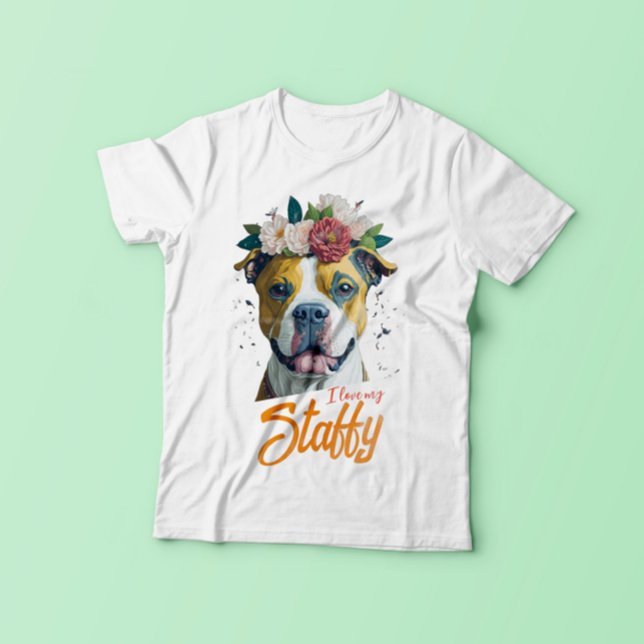 Camiseta Amo Mi Staffy - Staffordshire Bull Terrier (Subido por el creador)