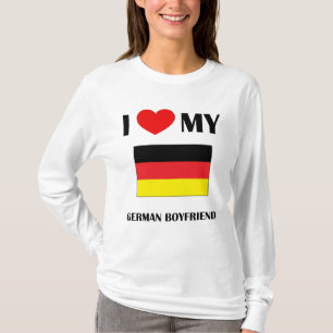 Camiseta Amo mi sudadera con capucha alemana del AA de las