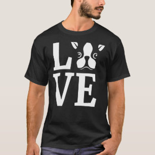 Camiseta Amo Mi Terrier De Boston Por El Perro