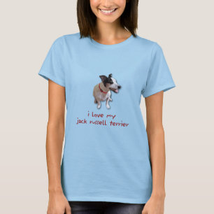 Camiseta amo mi terrier de Russell del enchufe