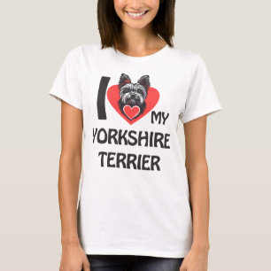 Camiseta Amo Mi Terrier Yorkshire - Perro Cute Yorkie