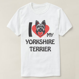 Camiseta Amo Mi Terrier Yorkshire - Perro Cute Yorkie