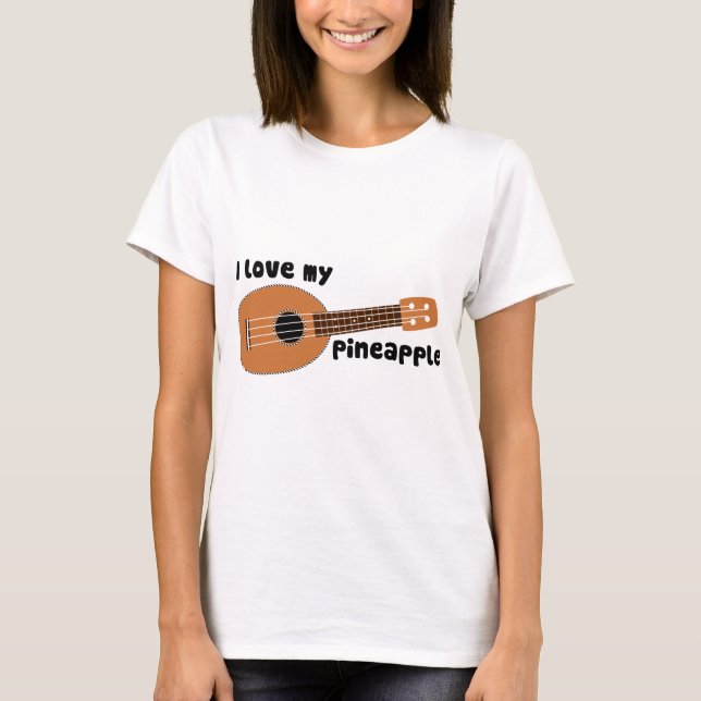 Camiseta Amo mi Ukulele de la piña (Anverso)
