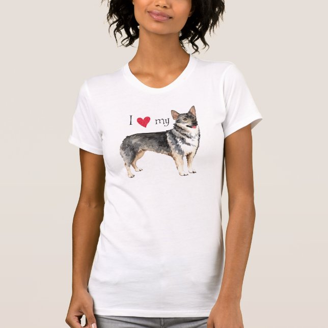 Camiseta Amo mi Vallhund Sueco (Anverso)