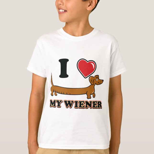 Camiseta Amo mi Weiner - Doxie (Anverso)