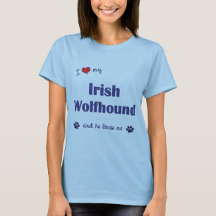 Camiseta Amo mi Wolfhound irlandés (el perro masculino)