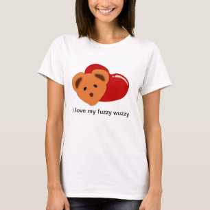 Camiseta amo mi wuzzy borroso