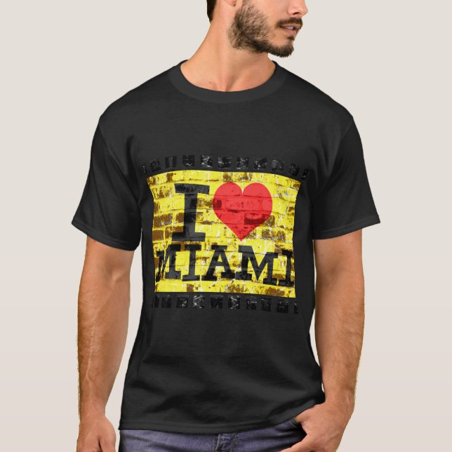 Camiseta Amo Miami - vintage Miami (Anverso)