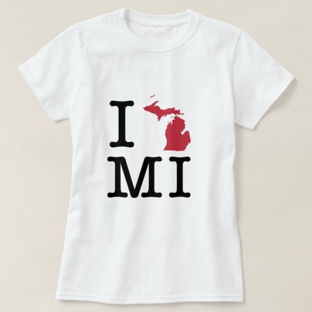 Camiseta Amo Michigan (Diseño del anverso)