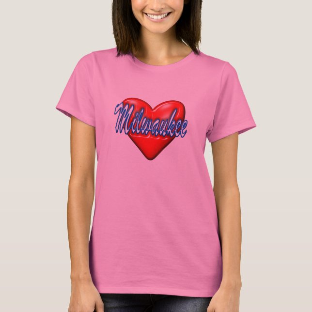 Camiseta Amo Milwaukee Wisconsin (Anverso)
