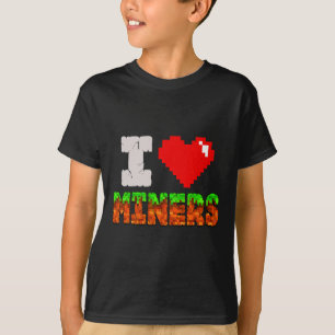 Camiseta Amo Mineros Video Divertido Corazón Jugador De Vid