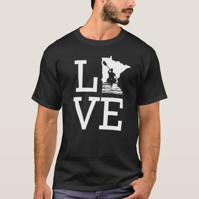 Camiseta Amo Minnesota Kayaking (Anverso)