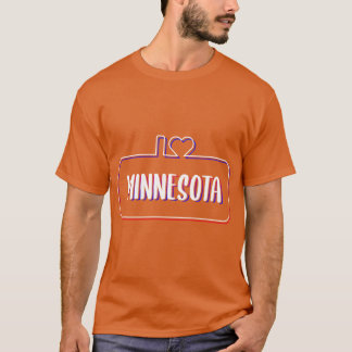 Camiseta Amo Minnesota Texto de neón colorido