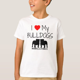 Camiseta Amo Mis Dos Bulldoges