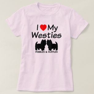 Camiseta Amo Mis Dos Perros Westie