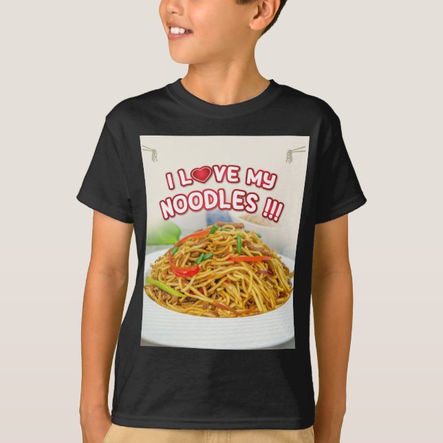 Camiseta Amo mis fideos (Anverso)