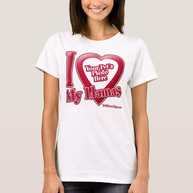Camiseta Amo mis Llamas - Foto (Anverso)