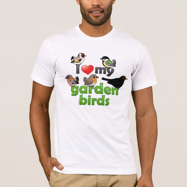 Camiseta Amo mis pájaros del jardín (Anverso)