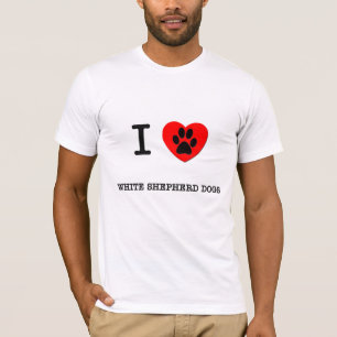 CAMISETA AMO MIS PERROS DE PASTOR BLANCOS