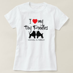 Camiseta Amo Mis Poodles De Juguete