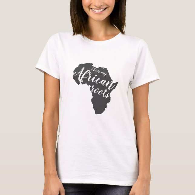 Camiseta Amo mis raíces africanas (Anverso)