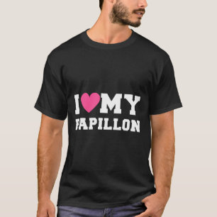 Camiseta Amo Mis Razas De Perro Papillon