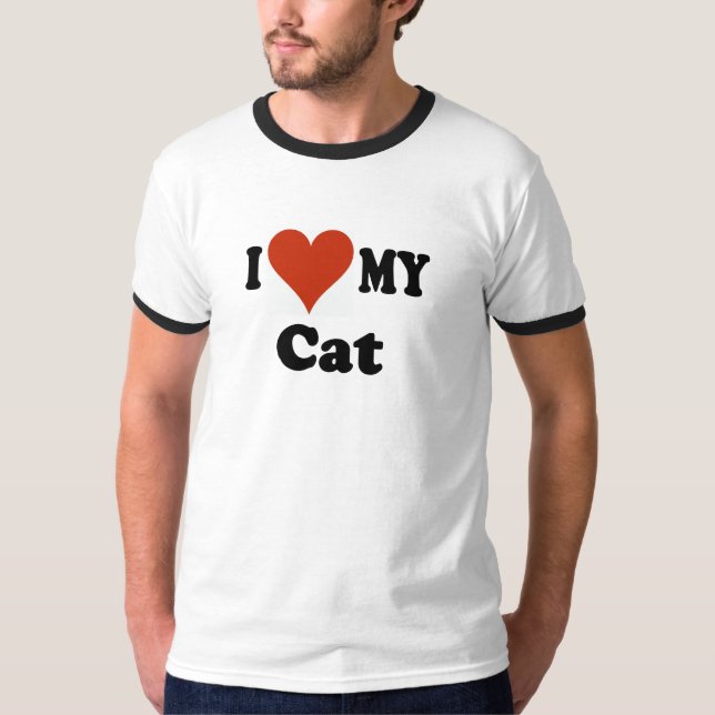 Camiseta Amo mis regalos y ropa del gato (Anverso)