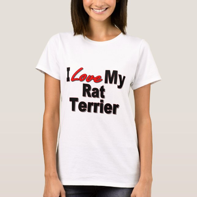 Camiseta Amo mis regalos y ropa del perro de Terrier de (Anverso)