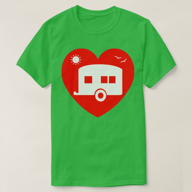 Camiseta Amo Mis Vacaciones De Verano De Caravana De Camper (Diseño del anverso)