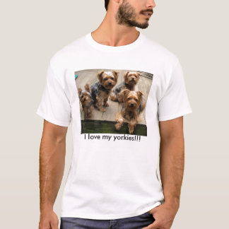 Camiseta ¡Amo mis yorkies!!!