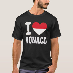 Camiseta Amo Mónaco Corazón Recuerdo Orgullo de los Amantes