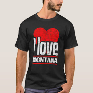 Camiseta Amo Montana Mejor Estado Hogar Que Corazón Montana