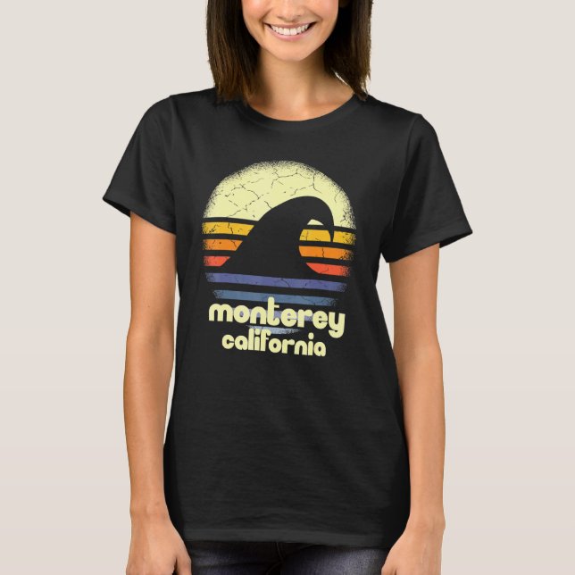 Camiseta Amo Monterey Beach California Ocean Wave CA (Anverso)