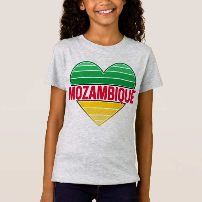 Camiseta Amo Mozambique, el corazón de Mozambique (Anverso)